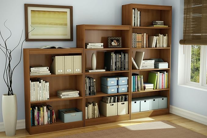 South Shore Axess 5-Shelf Bookcase - Morgan Cherry - LeafyLoom