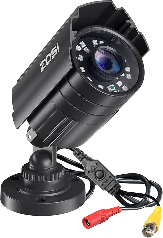 ZOSI 2.0MP 1080P HD 1920TVL Security Camera Hybrid 4-in-1 TVI/CVI/AHD/960H CVBS CCTV Camera Outdoor Indoor,80ft IR Night Vision,Weatherproof Bullet Camera For analog Surveillance DVR(Black) ZOSI