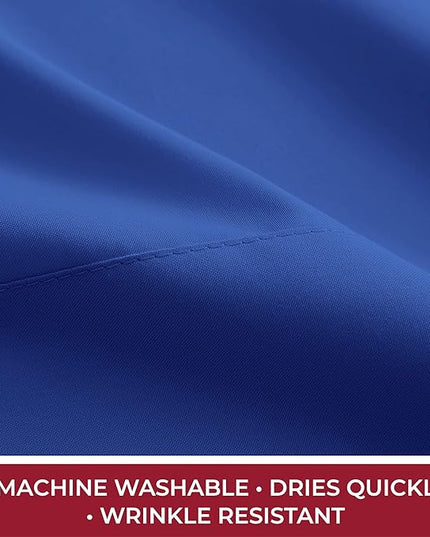 Mellanni RV Short Queen Sheets - 4 PC Iconic Collection Bedding Sheets & Pillowcases - Hotel Luxury, Extra Soft, Cooling Bed Sheets - Deep Pocket up to 10 inch (RV/Short Queen, Royal Blue) - LeafyLoom