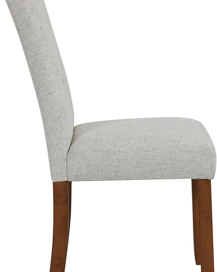HomePop Classic Parsons Dining Chairs, Pack of 2, Slate Gray Woven - LeafyLoom
