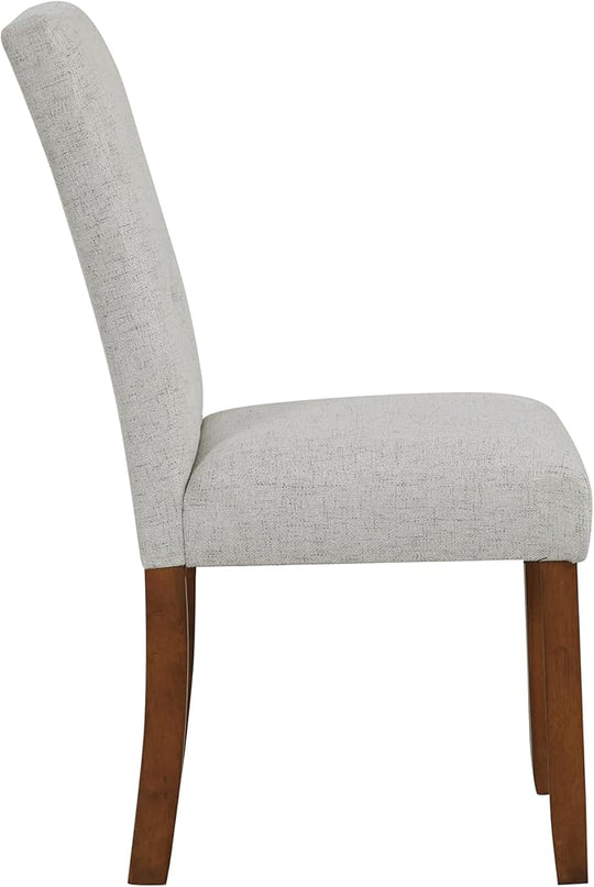 HomePop Classic Parsons Dining Chairs, Pack of 2, Slate Gray Woven - LeafyLoom