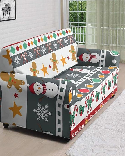 FKELYI Christmas Sofa Furniture Protector for Indoor Easy Going Stretch Sofa Slipcover Non-Slip Sofa Slicpovers Washable Sofa Couch Cover L FKELYI