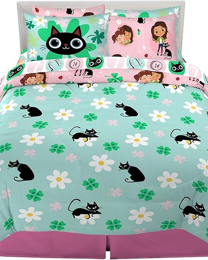 Skydance Luck Kids Bedding Super Soft Comforter and Sheet Set with Sham, 7 Piece Full Size, By Franco - LeafyLoom