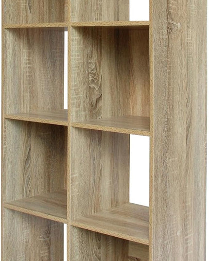 PACHIRA E-Commerce 8 Cube Storage Bookshelf, Unit Shelf, Wooden Closet Cabinet, Organizer Rack in Study, Oak - LeafyLoom