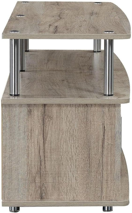 Convenience Concepts Designs2Go Monterey TV Stand with Cabinets and Shelves Home_Furniture_and_Decor, Sandstone - LeafyLoom