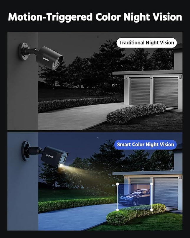 ANNKE 16 Channel Security Camera System, 1080P Lite Video Surveillance DVR and (12) 2.0MP Outdoor IP67 Cameras with Smart Dual Light, AI Human/Vehicle Detection, Color Night Vision, 2 TB Hard Drive ANNKE