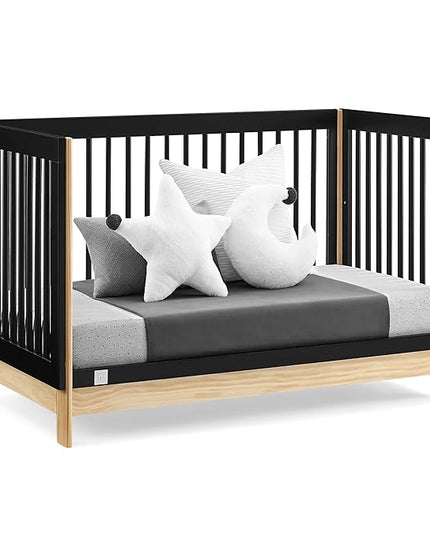 GAP babyGap Tate 4-in-1 Convertible Crib - Greenguard Gold Certified, Ebony/Natural - LeafyLoom