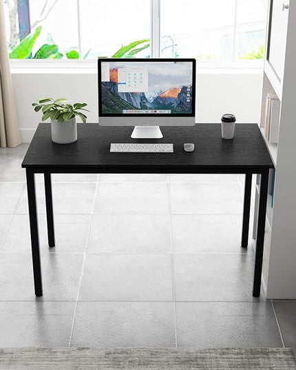 SDHYL 47 inches Contemporary Computer Desk Spacious Workstation Sturdy Writing Desk Meeting Desk, S7-GCP2AC3-120BK-N - LeafyLoom