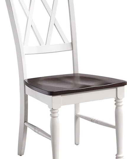 Crosley Furniture Shelby Dining Chairs (Set of 2), Distressed White - LeafyLoom