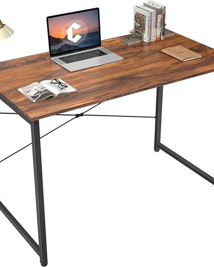 BANTI Computer Desk, 32 inch Home Office Desk, Modern Simple Style PC Table for Home, Office, Study, Writing, Deep Brown - LeafyLoom
