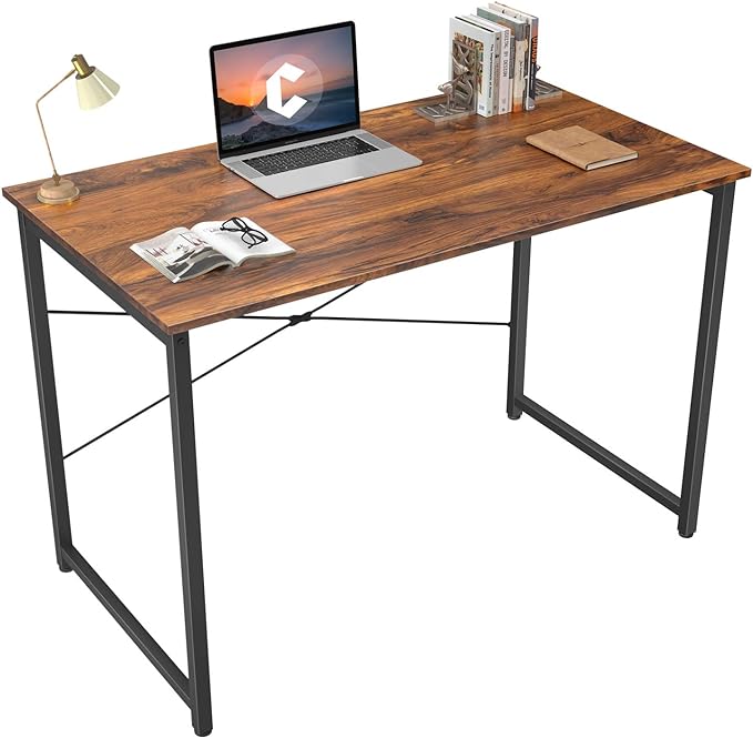 BANTI Computer Desk, 32 inch Home Office Desk, Modern Simple Style PC Table for Home, Office, Study, Writing, Deep Brown - LeafyLoom