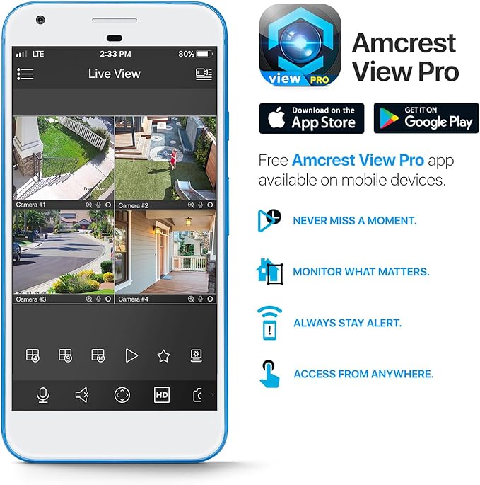 Amcrest UltraHD 5MP Outdoor POE Camera 2592 x 1944p Bullet IP Security Camera, Outdoor IP67 Waterproof, 103° Viewing Angle, 2.8mm Lens, 98.4ft Night Vision, 5-Megapixel, IP5M-B1186EB-28MM (Black) Amcrest
