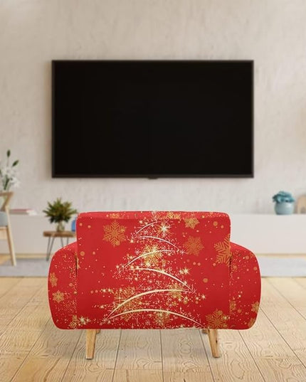 FKELYI Easy Going Stretch Sofa Slipcover Christmas Tree Sofa Couch Cover Washable Sofa Slipcovers Comfortable Furniture Protector M FKELYI