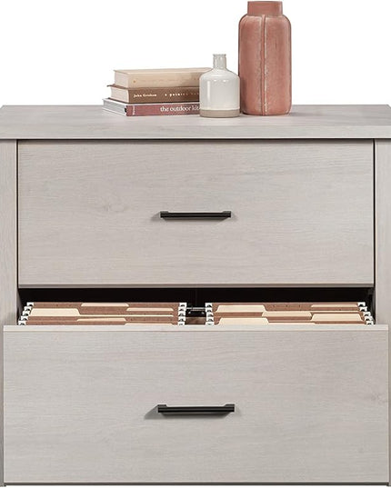 Sauder Summit Station 2-Drawer Lateral File Cabinet, L: 33.86" x W: 20.87" x H: 29.02", Glacier Oak - LeafyLoom