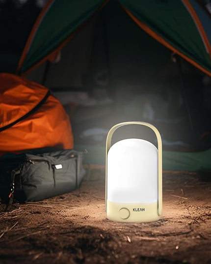 Table Lamp Rechargeable LED Desk Lamp Stepless Dimmer Bedside Table Lamp for Bedroom and Office, Portable Table Lamp for Outdoor & Camping, 360° Eye-Care Lighting & Portable Handle Long-Lasting - LeafyLoom