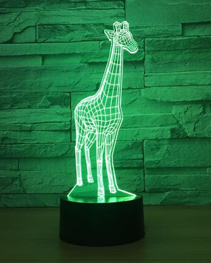 Animals Giraffe 3D Night Light Touch LED Table Desk Lamps 7 Color Changeable Desk Lamp Table Household Room Decoration Gift,Birthday Gift Christmas Gift Toys for Children Kids - LeafyLoom
