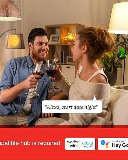 Sengled Zigbee Smart Light Bulbs, Smart Hub Required, Works with SmartThings and Echo with Built-in Hub, Voice Control with Alexa and Google Home, Soft White 60W Eqv. A19 Alexa Light Bulb, 2 Pack Sengled