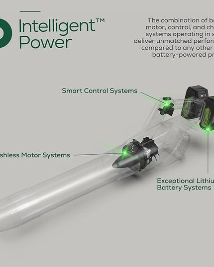 Greenworks 48V (2 x 24V) Cordless Brushless Axial Leaf Blower (140 MPH / 585 CFM / 125+ Compatible Tools), (2) 4.0Ah Batteries and Dual Port Rapid Charger Included - LeafyLoom