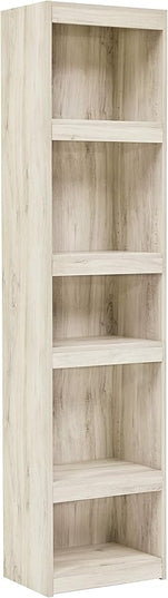 Signature Design by Ashley Carynhurst Farmhouse 60" Home Office Desk with Drawers, Distressed White & Bellaby Farmhouse Pier with 3 Adjustable Shelves, Whitewash - LeafyLoom