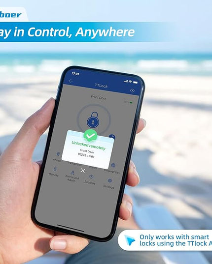 Wi-Fi Gateway Remotely Control Smart Fingerprint Door Lock with TT Lock App, Gateway Smart Hub Compatible with Alexa Voice Control,Electronic Lock Assemblies by Nyboer Nyboer