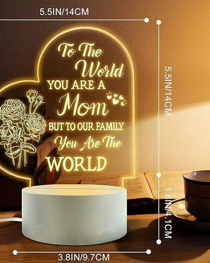 Lovely Mother-Best Mom Birthday Gifts from Daughter Son，Mom Night Light，Room Decoration Mom's - LeafyLoom