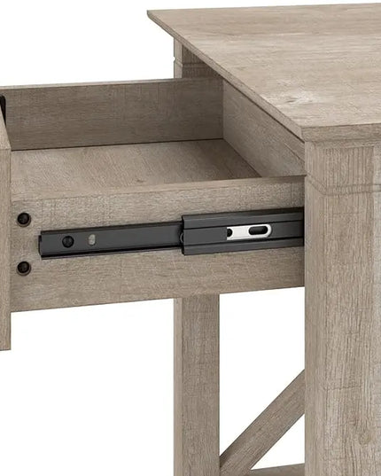 Bush Furniture Key West Coffee Table with Storage in Washed Gray - LeafyLoom