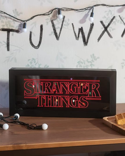 Stranger Things Merchandise - 4 Lighting Modes - Official Stranger Things Lamp - Neon Light - Led Lamp - Light Box - USB Lamp - Night Light for Kids - LeafyLoom