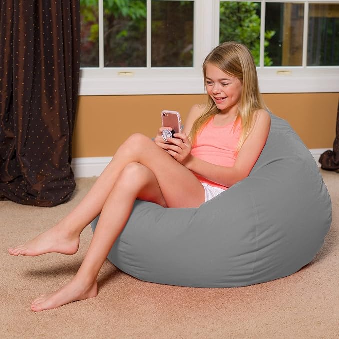 Posh Beanbags Bean Bag Chair, X-Large-48in, Solid Pink - LeafyLoom