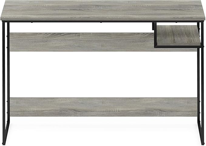FURINNO Moretti Lifestyle Study Desk, 45 Inches, French Oak Grey - LeafyLoom