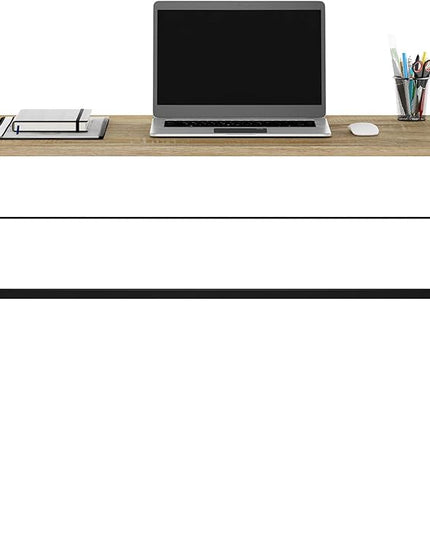 Furinno Riau No Tool/No Assembly/Folding Metal Frame Computer Desk, Sonoma Oak/Black, 39 Inch - LeafyLoom