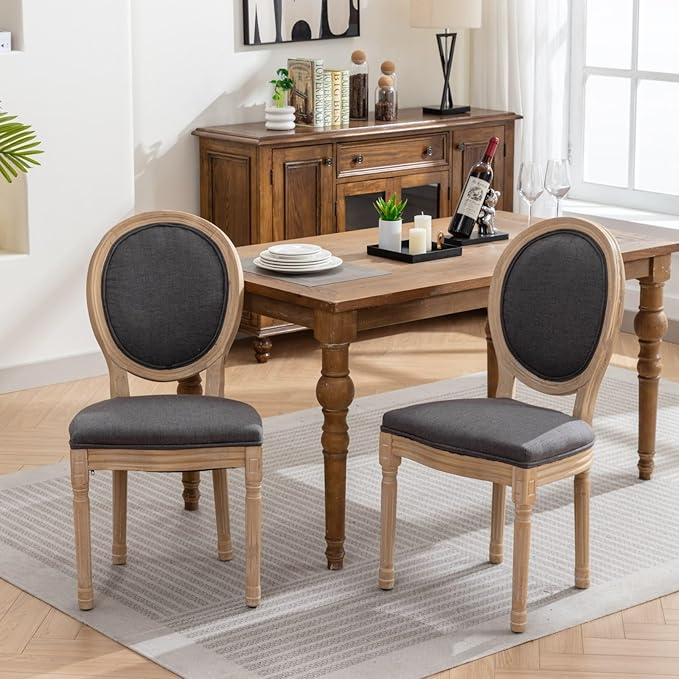 NicBex Haerin-SD-00127-LWJ Dining Chairs, 22.8"x19.3"x37.4", Dark Gray - LeafyLoom