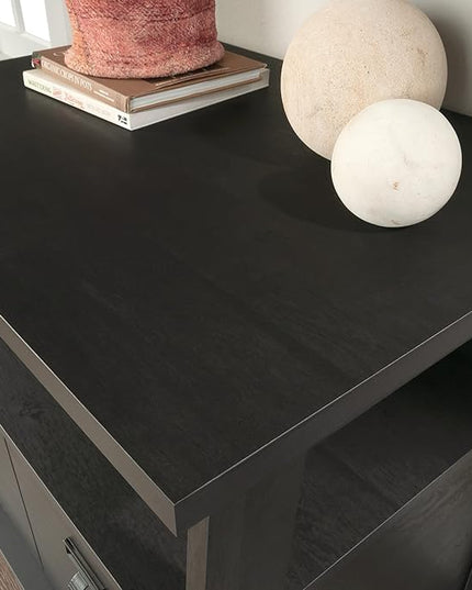 Sauder Trestle Lateral File, L: 32.28" x W: 24.49" x H: 29.41", Raven Oak Finish - LeafyLoom
