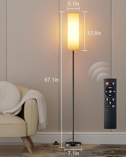 Modern Floor lamp for Living Room Office Standing lamp, 3 Color Tall Lamp Standing lamp with Control Mobile Phone Color dimming, Brightness, Home Floor lamp for Minimalist Floor lamp - LeafyLoom