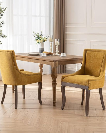 NicBex Haerin-SD-00088-LWJ Dining Chairs, 22.8"x20.8"x35.4", Golden - LeafyLoom