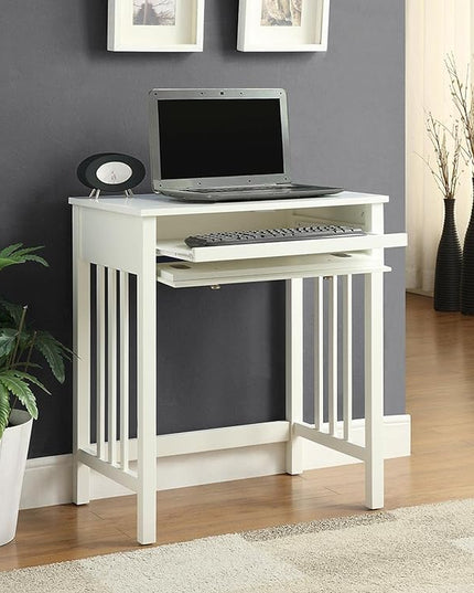 Convenience Concepts Designs2Go Mission Desk with Keyboard Drawer, White - LeafyLoom