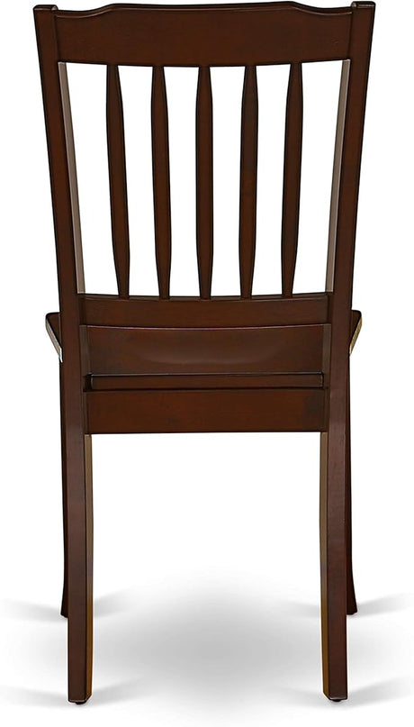 East West Furniture NDDA5-MAH-W Norden 5 Piece Set Includes a Rectangle Dining Room Table with Dropleaf and 4 Kitchen Chairs, 30x48 Inch - LeafyLoom