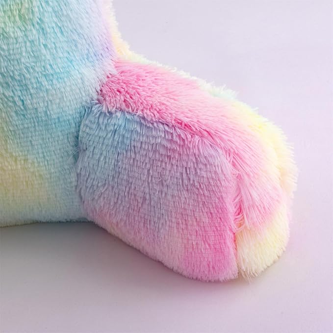 Aimuan Reading Pillow Bed Rest Wedge Large Adult Backrest Pillow with Arms Back Support for Sitting Up in Bed Cushion Incline Rest Sleeping Snoring Pillow, Light-Pink, Large - LeafyLoom