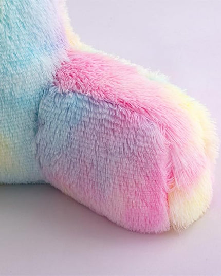 Aimuan Reading Pillow Bed Rest Pillow with Arms Rabbit Fur Cushion for Adults Teens Incline Rest Sitting up & Sleeping Snoring Pillow with Pregnancy Lumbar Back Support (Standard, Light-pink) - LeafyLoom