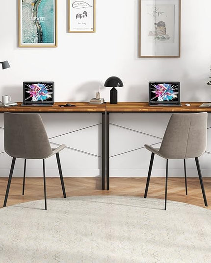 Acme Jurgen Wooden Rectangle Top Writing Desk in Oak and Black - LeafyLoom