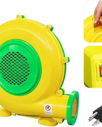 Air Blower for Inflatables, 950Watt 1.25HP Bounce House Blower, Inflatable Bubble House Blower, Electric Fan Pump for Outdoor Inflatable Paint Booth Water Slid， Bouncy Castle, Jumper, Blower Corded - LeafyLoom