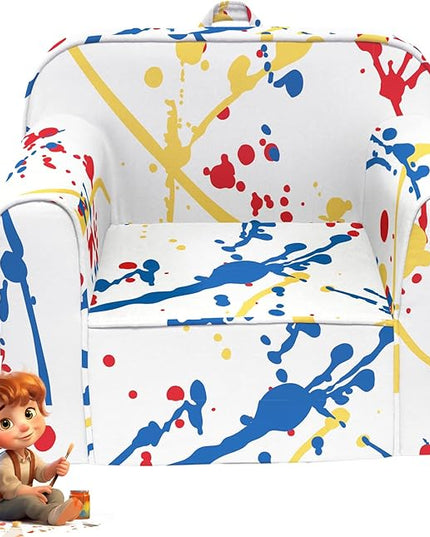 Cuddly Toddler Chair, Kids Snuggly-Soft armchair,Kids Sofa Chair with Washable and Removable Cover,Toddler Foam Chair with Friendly Carrying Handle, Reading Couch for Boys and Girls - LeafyLoom