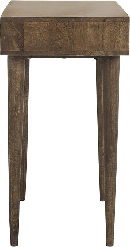Safavieh Home Office Zinnia Modern Walnut Brown 1-drawer Desk - LeafyLoom