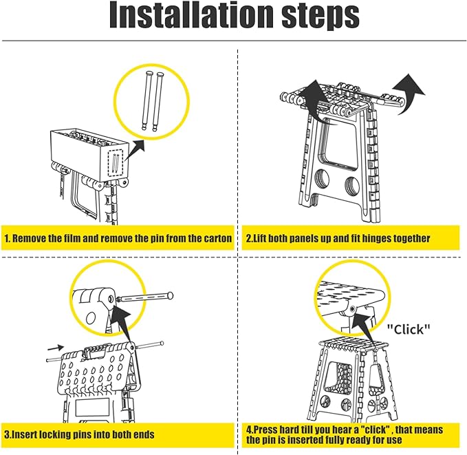 Delxo Folding Step Stool 17.5 Inch,Heavy Duty Step Stools for Adults,Non Slip Folding Stool with Handle,Premium Portable Foldable Step Stool for Kitchen Bathroom Bedroom Up to 400LBS,(Grey,1PC) - LeafyLoom