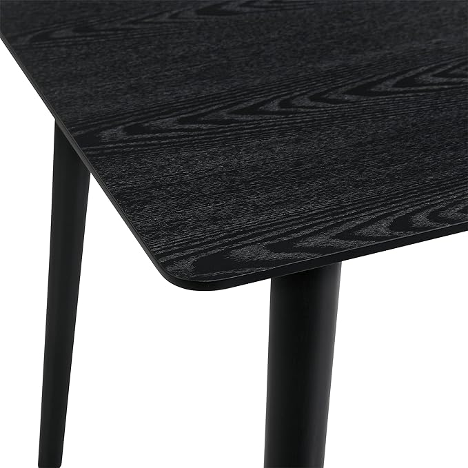 Armen Living Westmont 59" Rectangular Wood Dining Table, Black - LeafyLoom