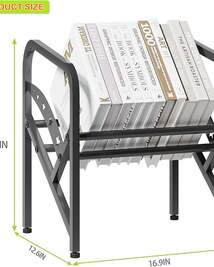 Bookshelf Storage Shelf Bookcase Freestanding Storage Stand Book Organizer for Living Room, Bedroom, Kitchen, Rust Resistance,Easy Assembly Multi-Functional Organizer (1 Tier, Black) - LeafyLoom