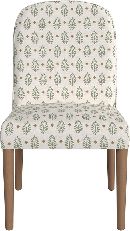HomePop Classic Parsons Dining Chairs, Sage Paisley Medallion (Single Pack) - LeafyLoom