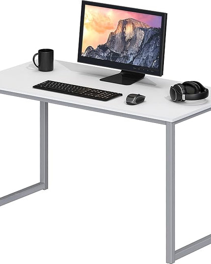 SHW Home Office 40-Inch Computer Desk, White - LeafyLoom