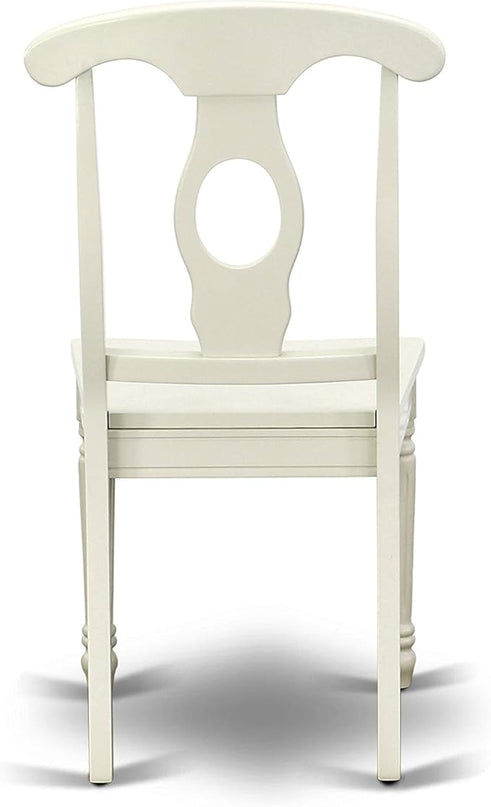 East West Furniture SUKE3-LWH-W Sudbury 3 Piece Kitchen Set for Small Spaces Contains a Round Table with Dropleaf & Shelves and 2 Dining Room Chairs, 42x42 Inch - LeafyLoom