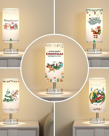 Small Table Lamp for Bedroom - Bedside Lamps for Night Stands, Minimalist Nightstand Light Lamp, Desk Lamps for Reading Room, Kids Room, Living Room, Office, Dorm - LeafyLoom