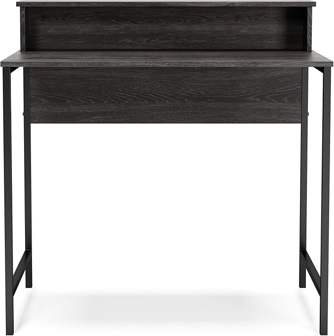 Signature Design by Ashley Freedan Modern Industrial Home Office Writing Desk, Dark Gray - LeafyLoom